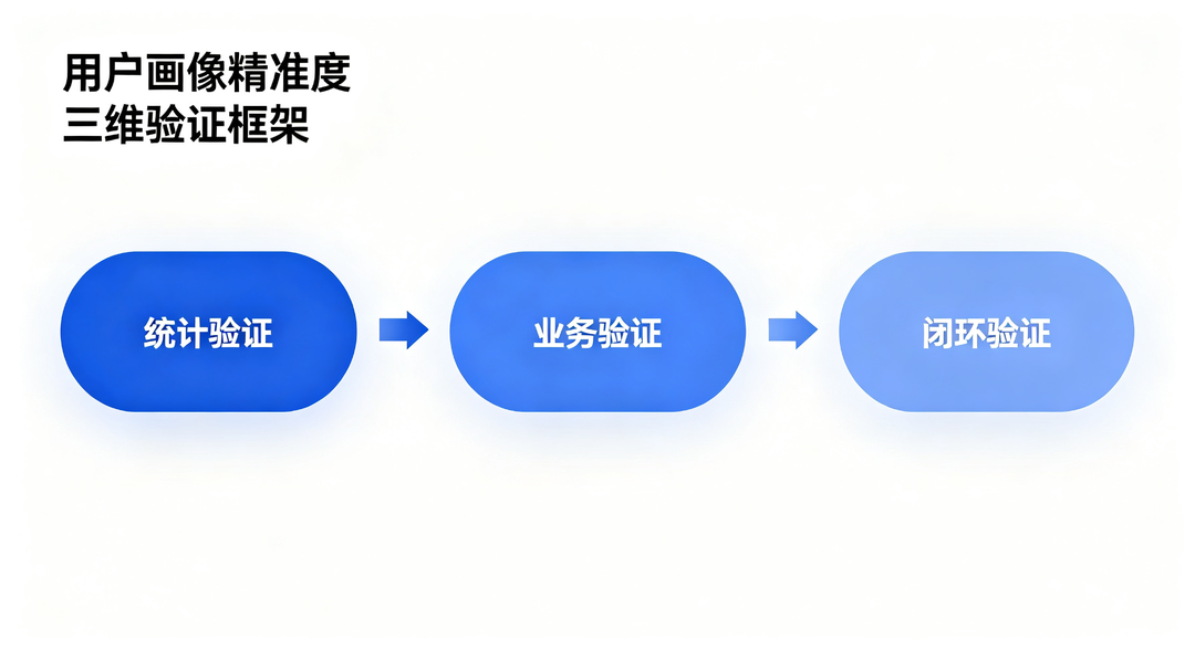 用户画像精准度三维验证流程图