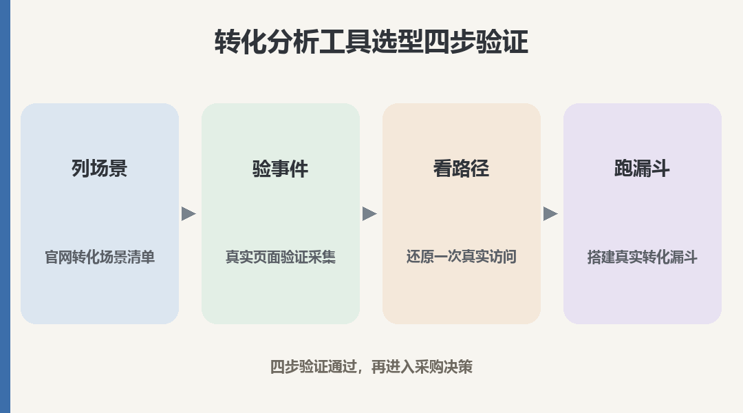转化分析工具选型的四步验证流程