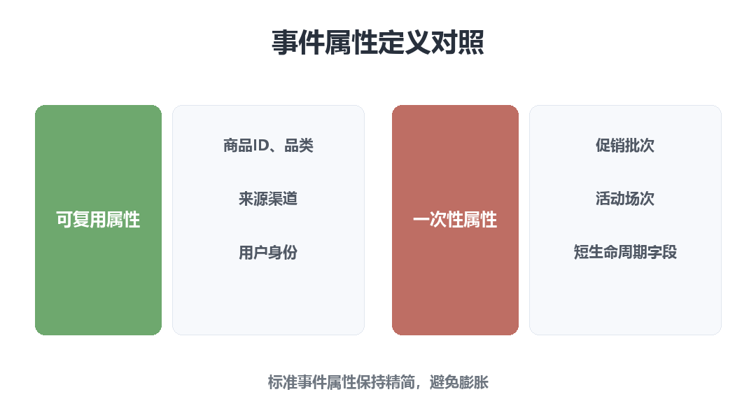 事件属性定义对照：可复用属性与一次性属性