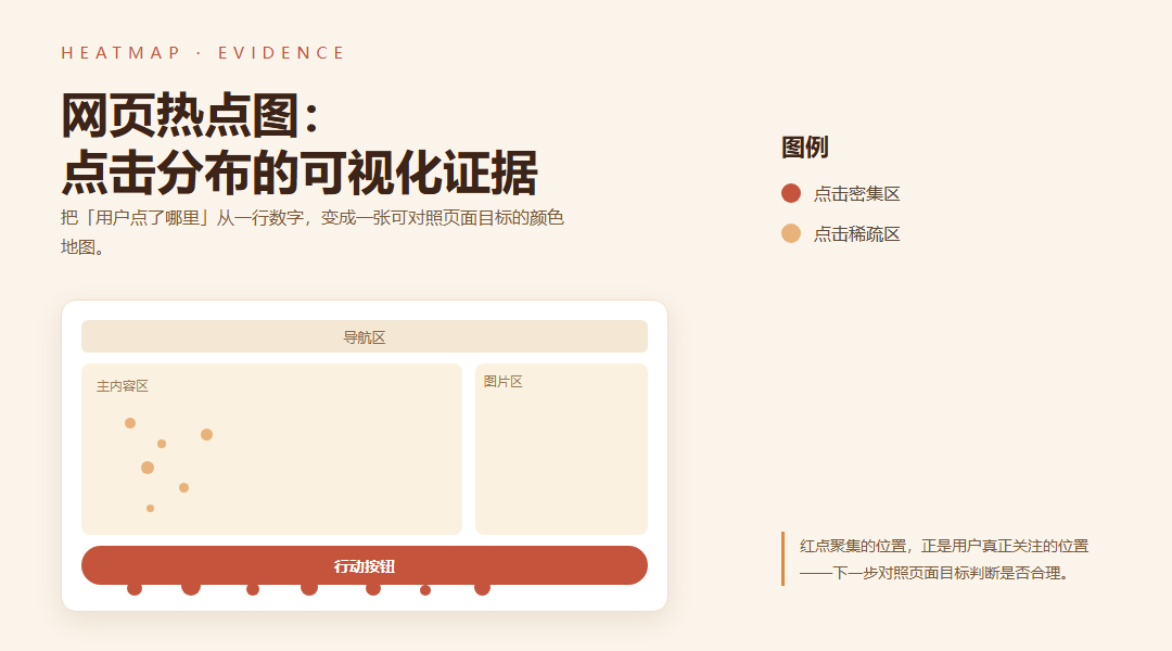 网页热点图：点击分布的可视化证据