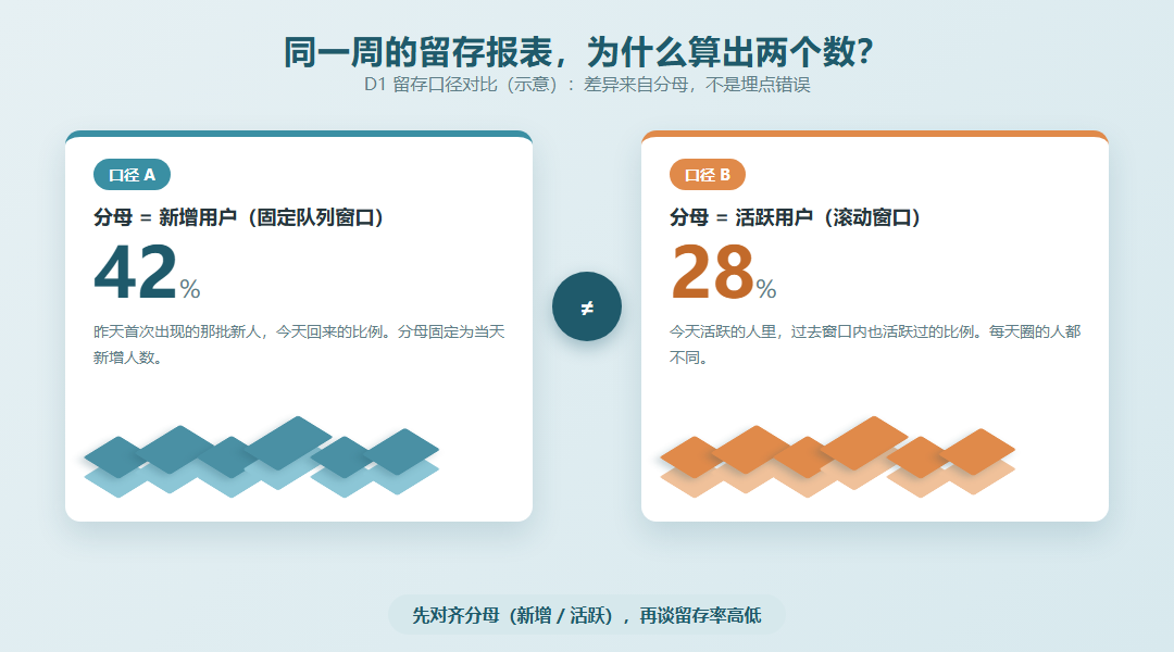 滚动留存、区间留存和固定日留存有什么区别？口径与计算示例_缩略图
