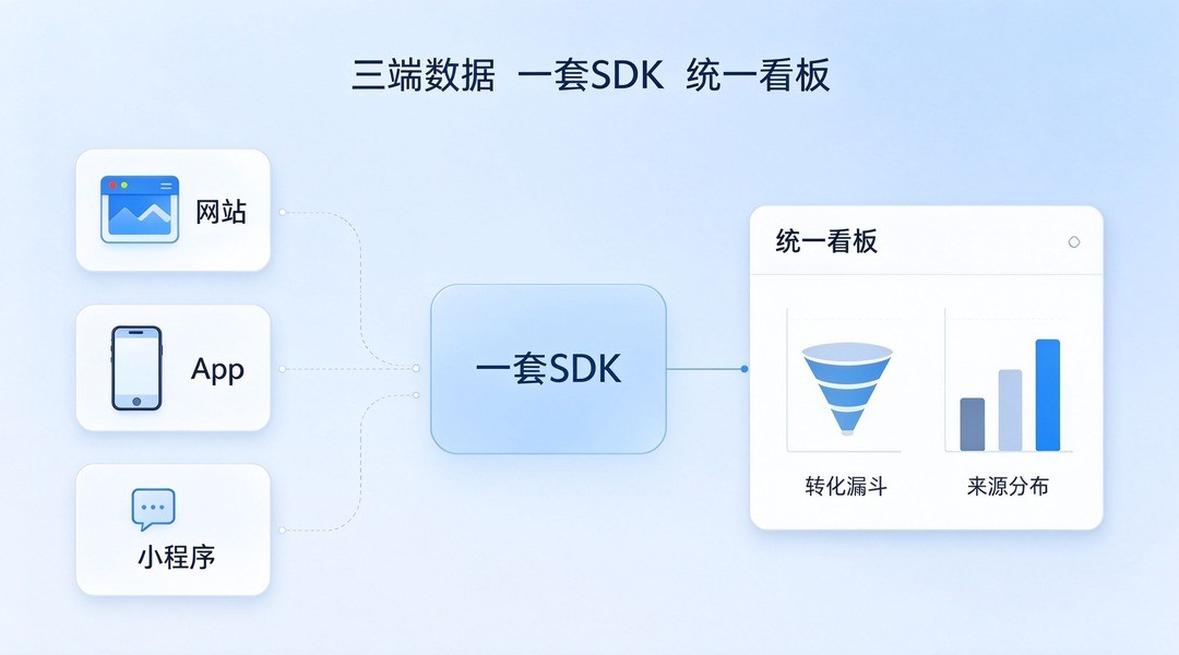 三端数据分析平台有哪些能力？一套SDK覆盖网站App小程序_缩略图